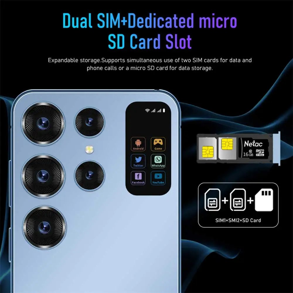 2024 Hot Selling S24 ULTRA original 7.3 inch 16GB+1TB 72MP+108MP Big Screen cellphone Smartphone 5G Mobile Cell Phone