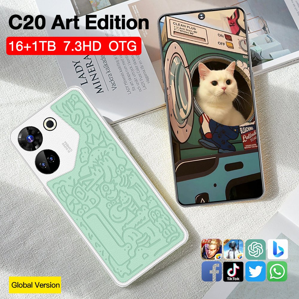 2023 New Version Original camon 20 pro 5g Phone 7.3Inch 12Gb + 512Gb Android 13 Smartphone Dual Sim Ten Core Smart Mobile Phones