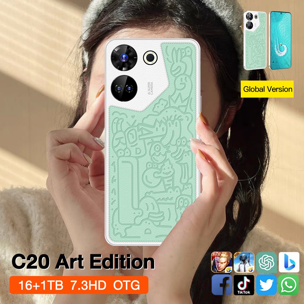 2023 New Version Original camon 20 pro 5g Phone 7.3Inch 12Gb + 512Gb Android 13 Smartphone Dual Sim Ten Core Smart Mobile Phones