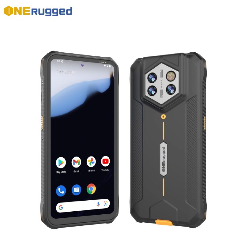 ONERugged 2024 Best 6.5 Inch Android 14 GMS NFC Fast Charging IP68 Waterproof Outdoor Rugged Mobile Cell Phones