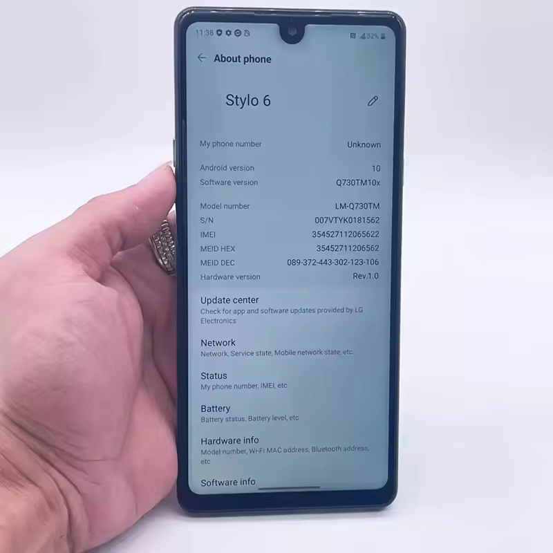 Wholesale 98% New Original used phone For LG Stylo 6 64GB GSM celulares unlocked 1SIM smartphone G7 K51 mobile phones