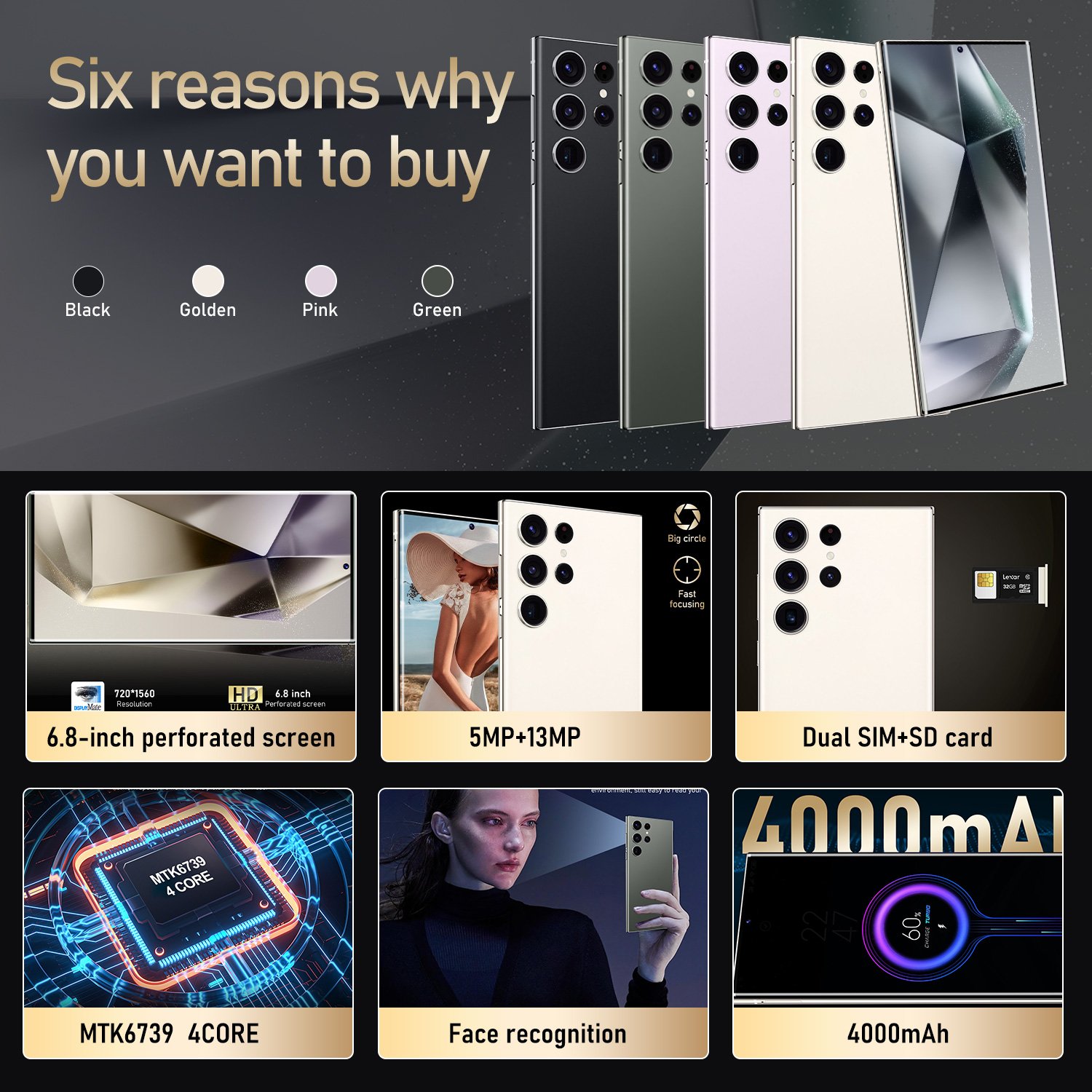Android S24 Ultra Smartphone Mobile Phone Cell Gaming Phone 5G&4G Smartphone Original Smart Phone