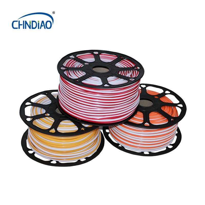 Flexible diy swimming pool light 12v warm white silicone multicolored neon tube strip