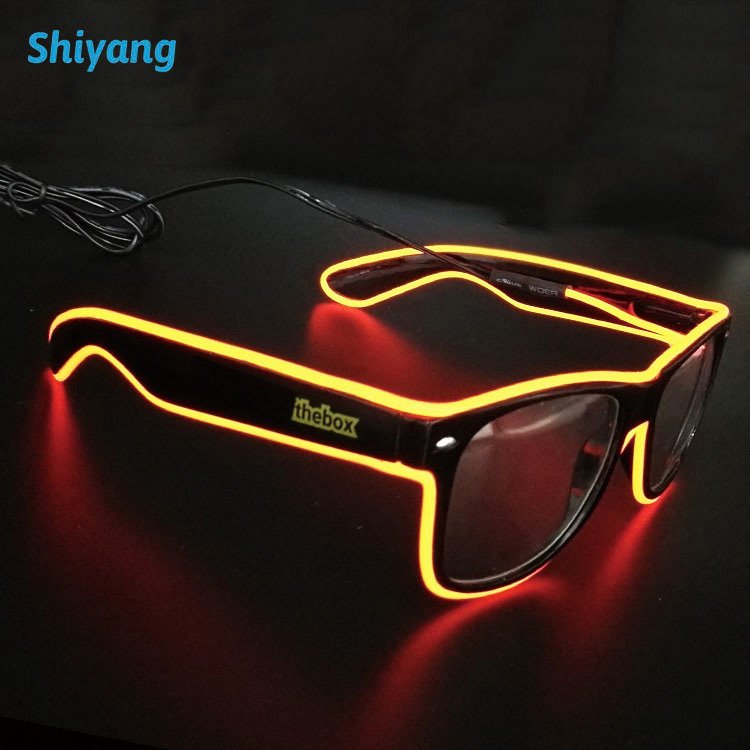 Glow in Dark Party AAA Battery Wire/Wirelss Light up EL Glasses