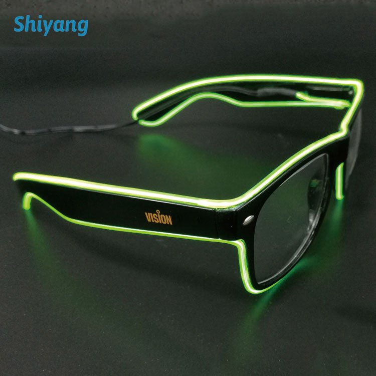Glow in Dark Party AAA Battery Wire/Wirelss Light up EL Glasses