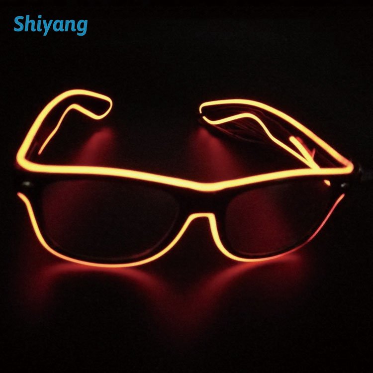 Glow in Dark Party AAA Battery Wire/Wirelss Light up EL Glasses