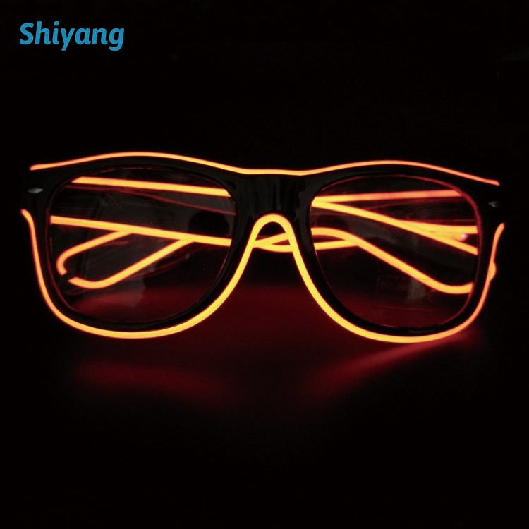 Glow in Dark Party AAA Battery Wire/Wirelss Light up EL Glasses