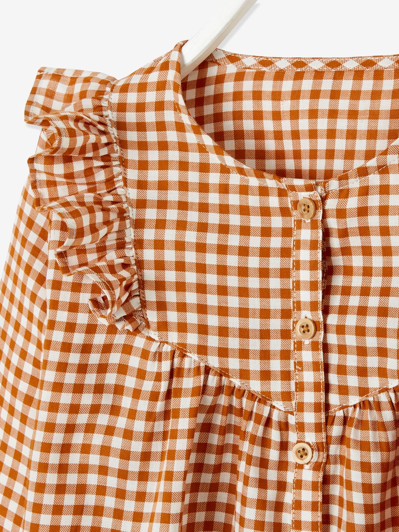 Customs Girls Children Clothing Round Neckline Long Sleeves Orange Color Comfortable Touch Cotton Little Child Shirts