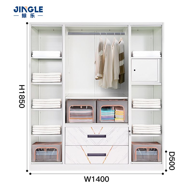 Factory hot sale products customized color wardrobe 4 door luxury
