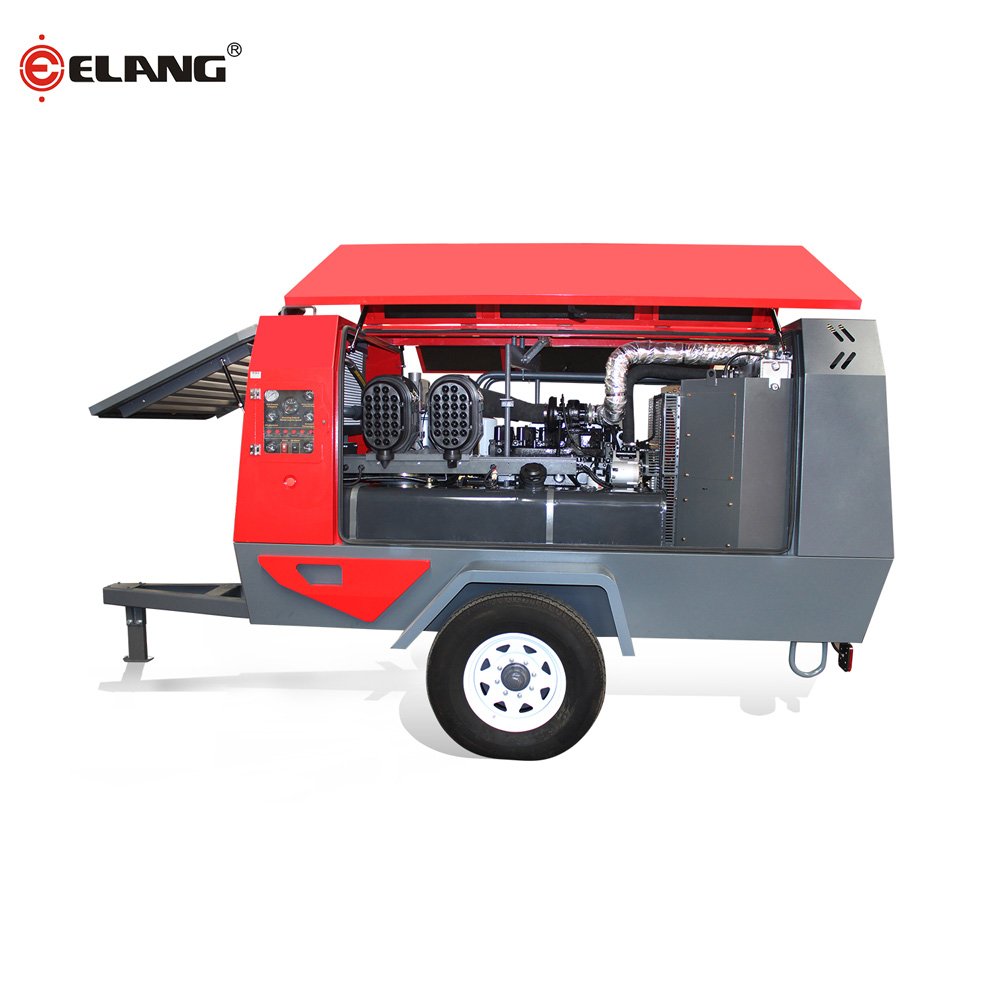 Flexible Diesel Portable Screw Air Compressor for Quarrying Industry