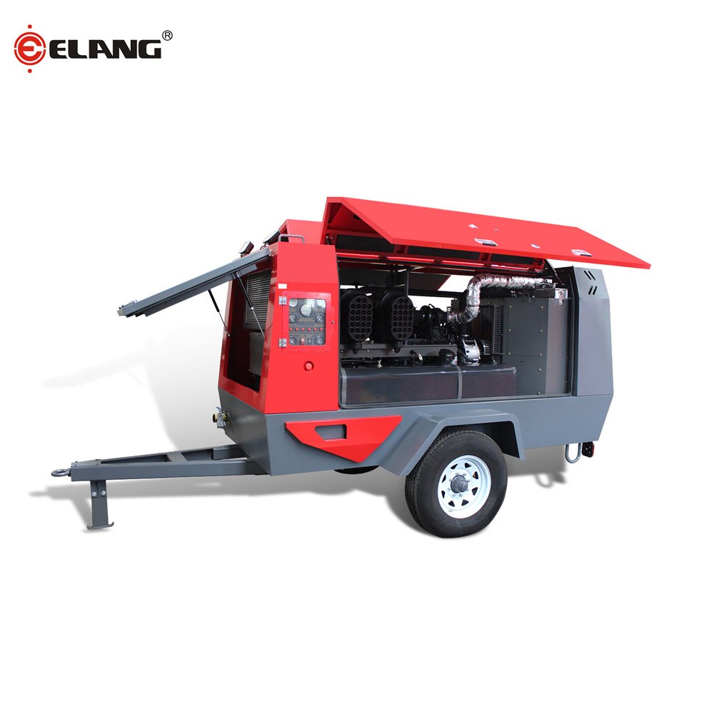 Flexible Diesel Portable Screw Air Compressor for Quarrying Industry