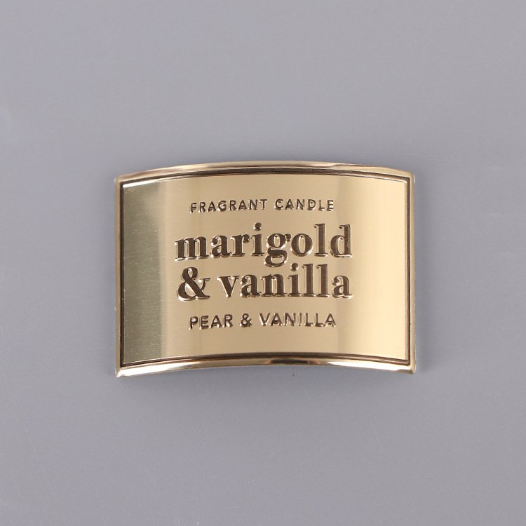 Custom Textured Stamping High Quality Adhesive Waterproof Embossment Glass Wine Bottle Label