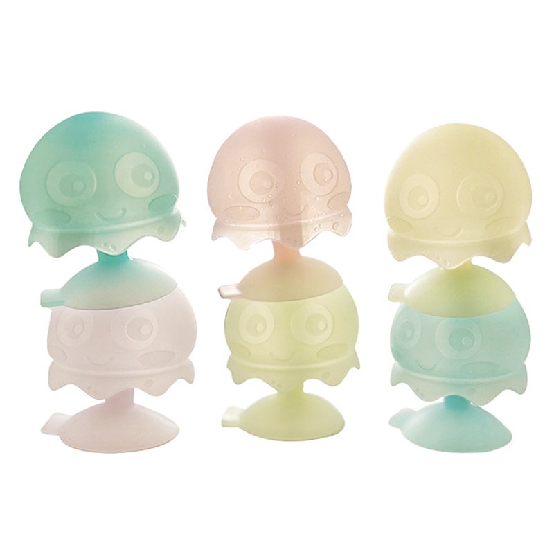 Low Price Baby Bath Toys Animal Floating Jellyfish With Suction Cup Designs Silicone Bath Toys For Toddlers