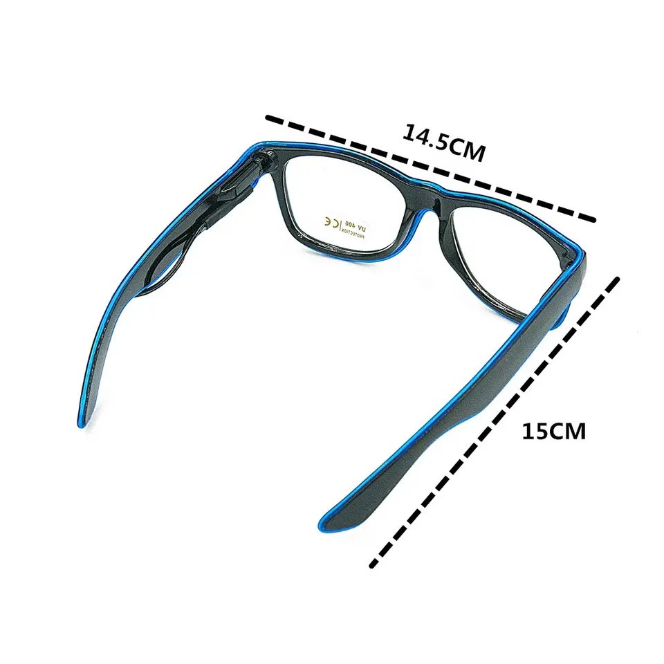 LU-1113 Wholesale El Line Glow Ball Decoration Led Cool Light Neon Party Gift Shining Glasses