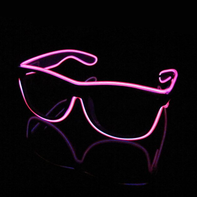 LU-1113 Wholesale El Line Glow Ball Decoration Led Cool Light Neon Party Gift Shining Glasses
