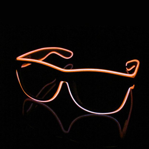 LU-1113 Wholesale El Line Glow Ball Decoration Led Cool Light Neon Party Gift Shining Glasses