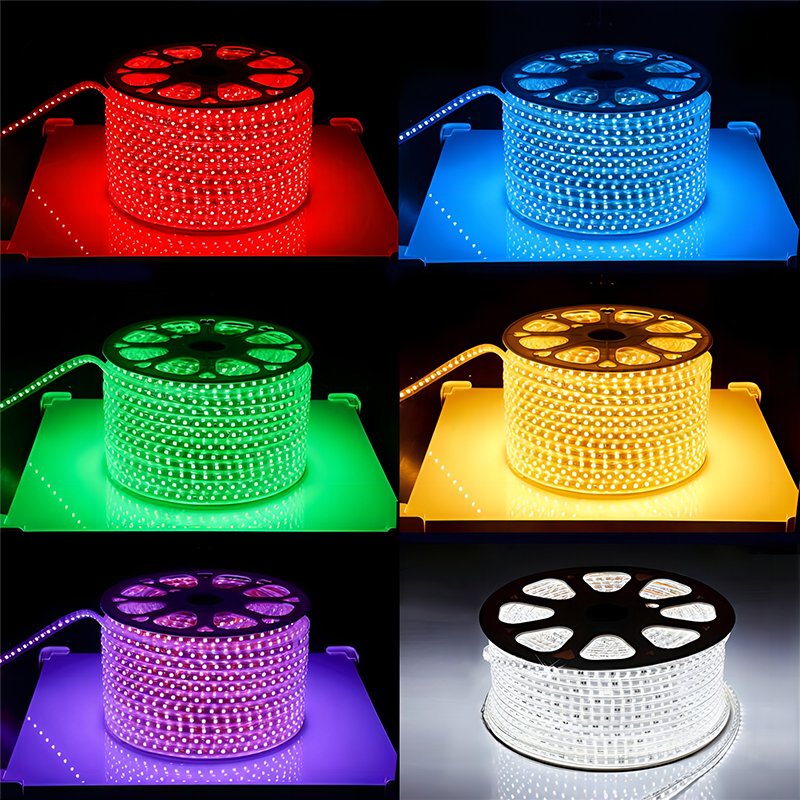 Wholesale110V 220V Color Rgbic Led 100M Roll Smd 5050 120D Decorative Strips Flexible Dmx Dimmable Smart Strip Lights