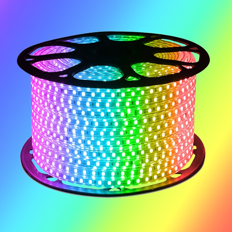 Wholesale110V 220V Color Rgbic Led 100M Roll Smd 5050 120D Decorative Strips Flexible Dmx Dimmable Smart Strip Lights