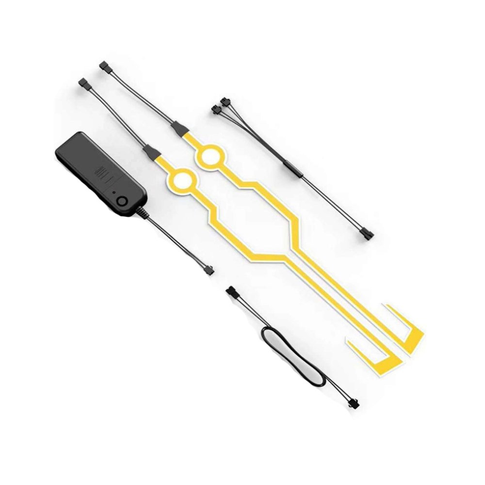 FMT-211 EL Light Tape Safety Glowing Sticker for Motorcycle Helmet LED Sticker with AA Battery Case EL Products