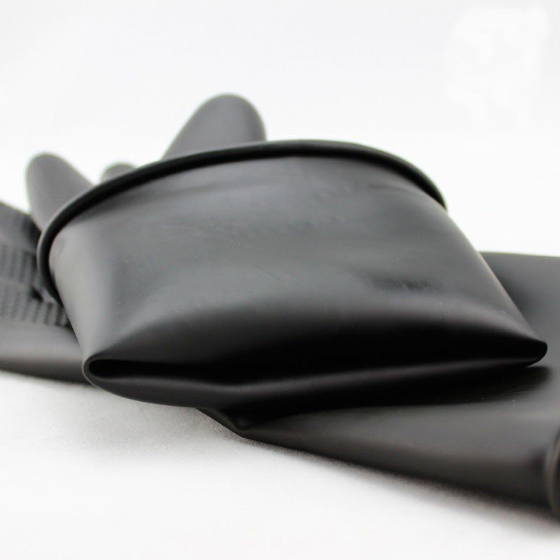 SUN BRAND BLACK ACID LIQUID RESISTENCE WORKING THICK LATEX INDUSTRIAL RUBBER GLOVES