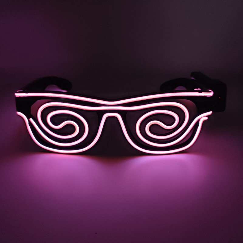 Neon EL Wire LED Glasses Bright Light Festival Party Glow Sunglasses EL Flashing Glasses