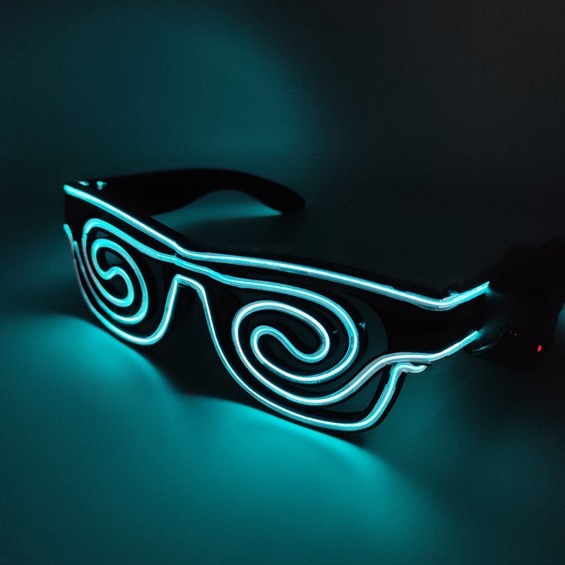 Neon EL Wire LED Glasses Bright Light Festival Party Glow Sunglasses EL Flashing Glasses