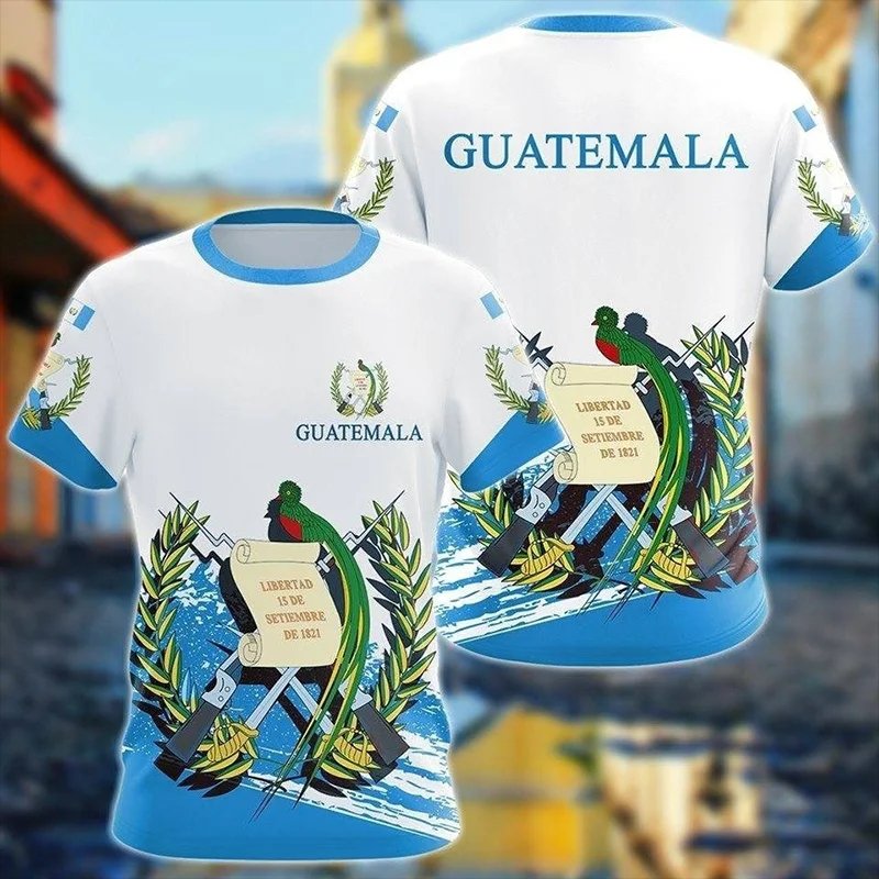 Drop Shipping Products 2023 Guatemala Flag Print Men Oversized T-Shirt With Professional Manufacturer Sport Tee Slim T Shirt Hot