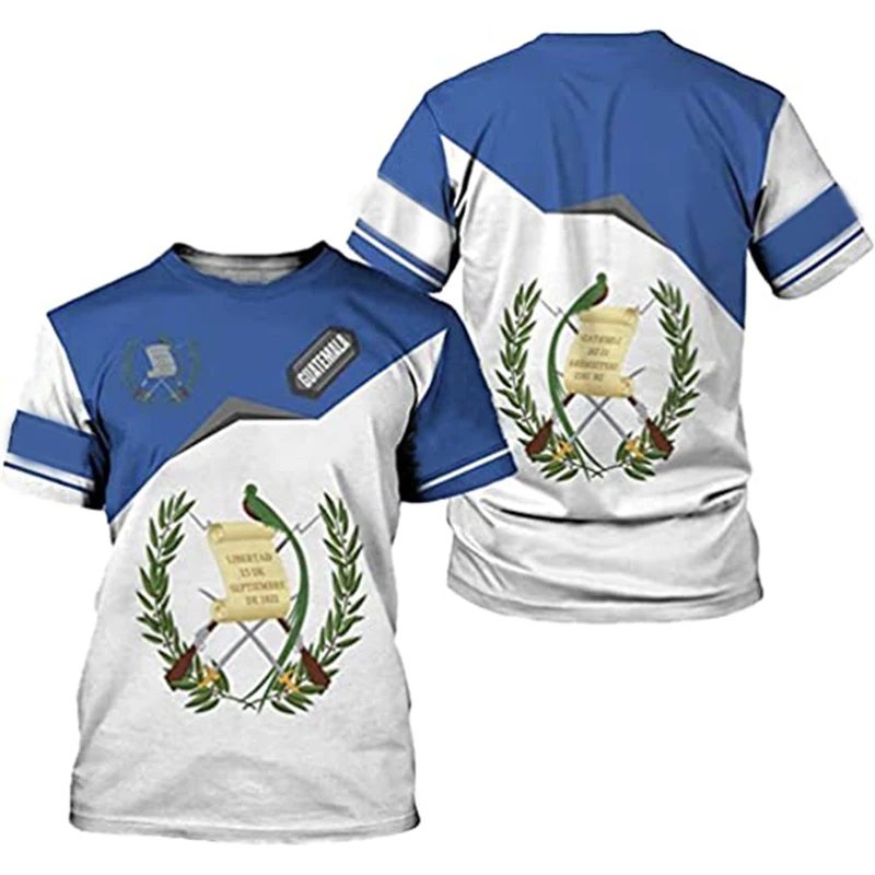Drop Shipping Products 2023 Guatemala Flag Print Men Oversized T-Shirt With Professional Manufacturer Sport Tee Slim T Shirt Hot