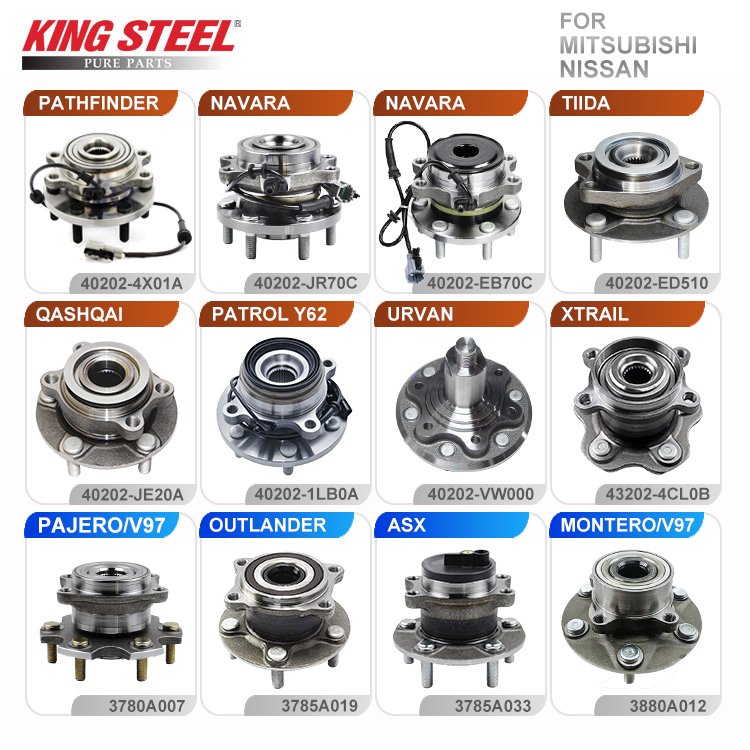 KINGSTEEL Car Transmission Spare Parts Auto Front Rear Wheel Hub Bearing For NISSAN Patrol Navara Tiida Urvan Sunny Note X-trail