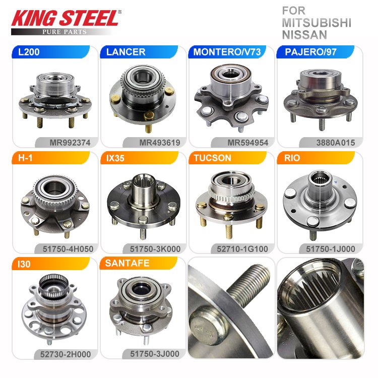 KINGSTEEL Car Transmission Spare Parts Auto Front Rear Wheel Hub Bearing For NISSAN Patrol Navara Tiida Urvan Sunny Note X-trail