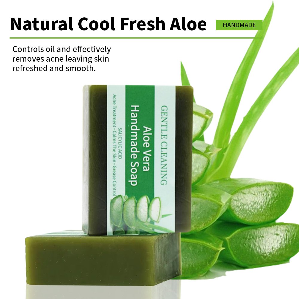 Private Label Natural Soap Beauty Products Aloe Vera Skin Whitening Soap Body Bathing Handmade Bathing Body Soap For Acne & Spa
