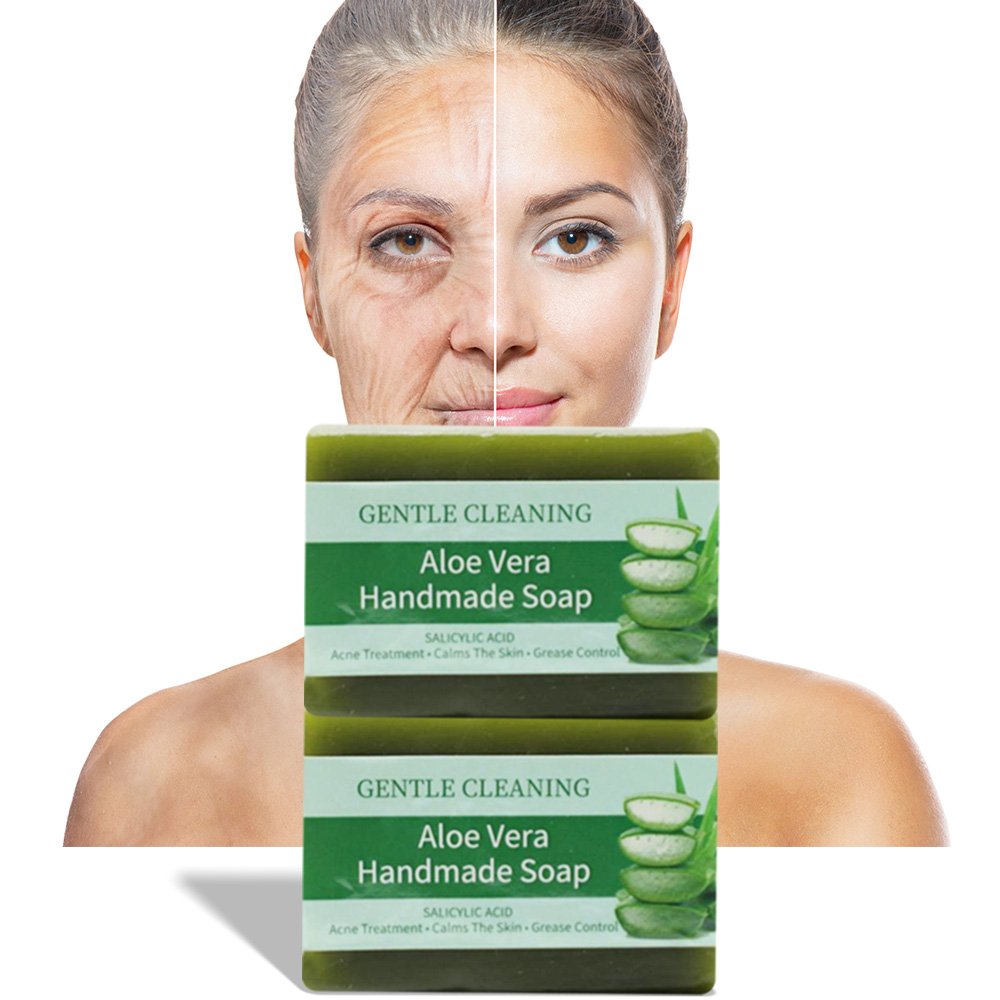 Private Label Natural Soap Beauty Products Aloe Vera Skin Whitening Soap Body Bathing Handmade Bathing Body Soap For Acne & Spa