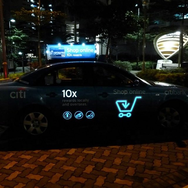High quality high brightness outdoor waterproof car body luminous advertisement,EL luminous product mobile advertisement