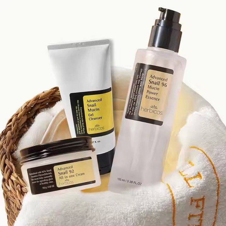 Herbicos Private label Beauty Skin Care Products anti aging brightening Advanced Snail korean skin care sets