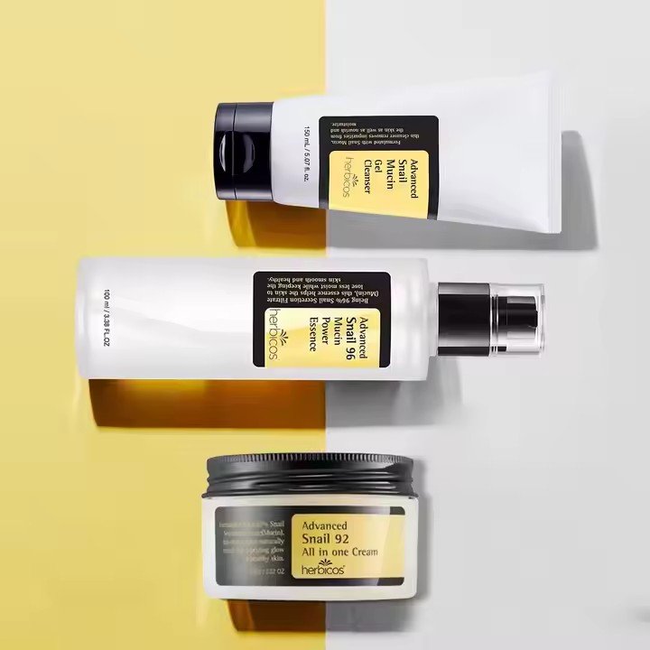 Herbicos Private label Beauty Skin Care Products anti aging brightening Advanced Snail korean skin care sets