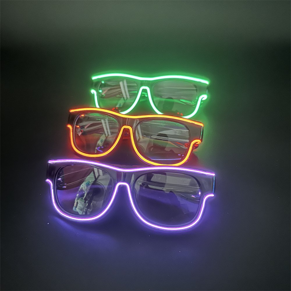 2023 New Products Party Favor USB Rechargeable Multi Colors LED Light Glasses with Customized logo
