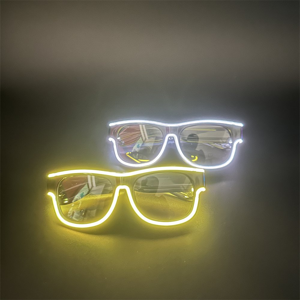 2023 New Products Party Favor USB Rechargeable Multi Colors LED Light Glasses with Customized logo