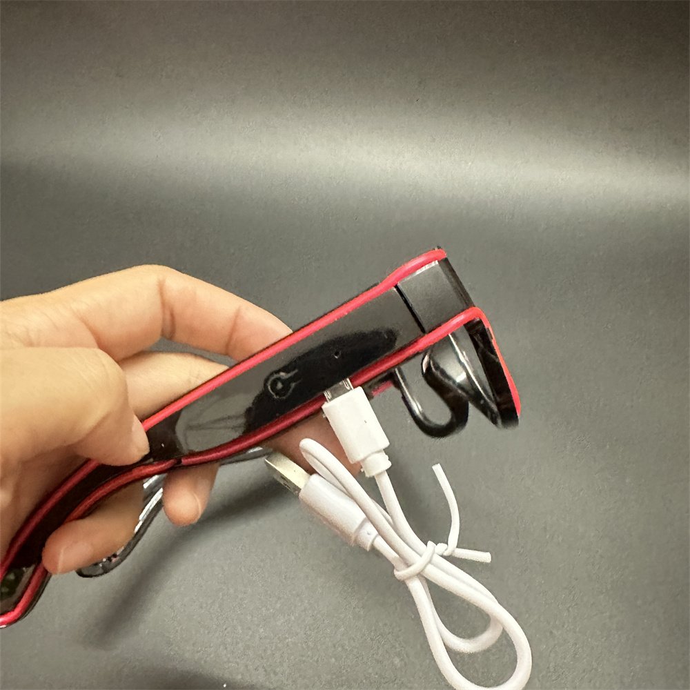 2023 New Products Party Favor USB Rechargeable Multi Colors LED Light Glasses with Customized logo
