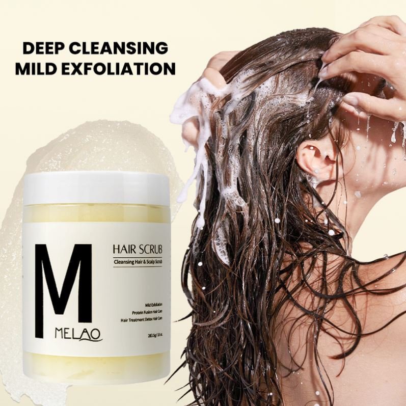 OEM/ODM MELAO Hair Products Treatment Nourishing Detox With Massager Relieve Scalp Discomfort Exfoliate Scrub Hair And Body