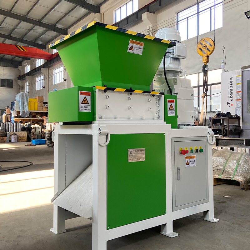 electric dtv ikinci el lastik slow speed wood small double shaft silent plastic wool shredder machine recycling atv