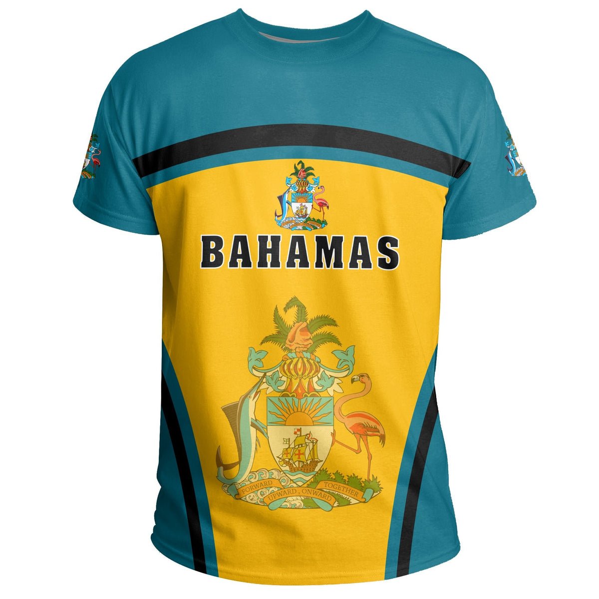 Custom 10 July The Bahamas Independence Day T Shirt Bahamian Blue Marlin With Hibiscus Print Tee Elastic Sport Men Short Sleeved