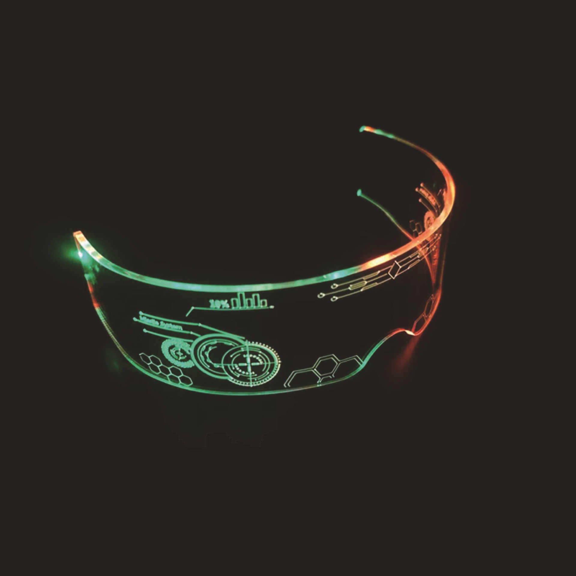 Nicro El Wire Neon Party Luminous Halloween Decoration Costume Party Supplies Decoration Led Glasses Light Up DJ