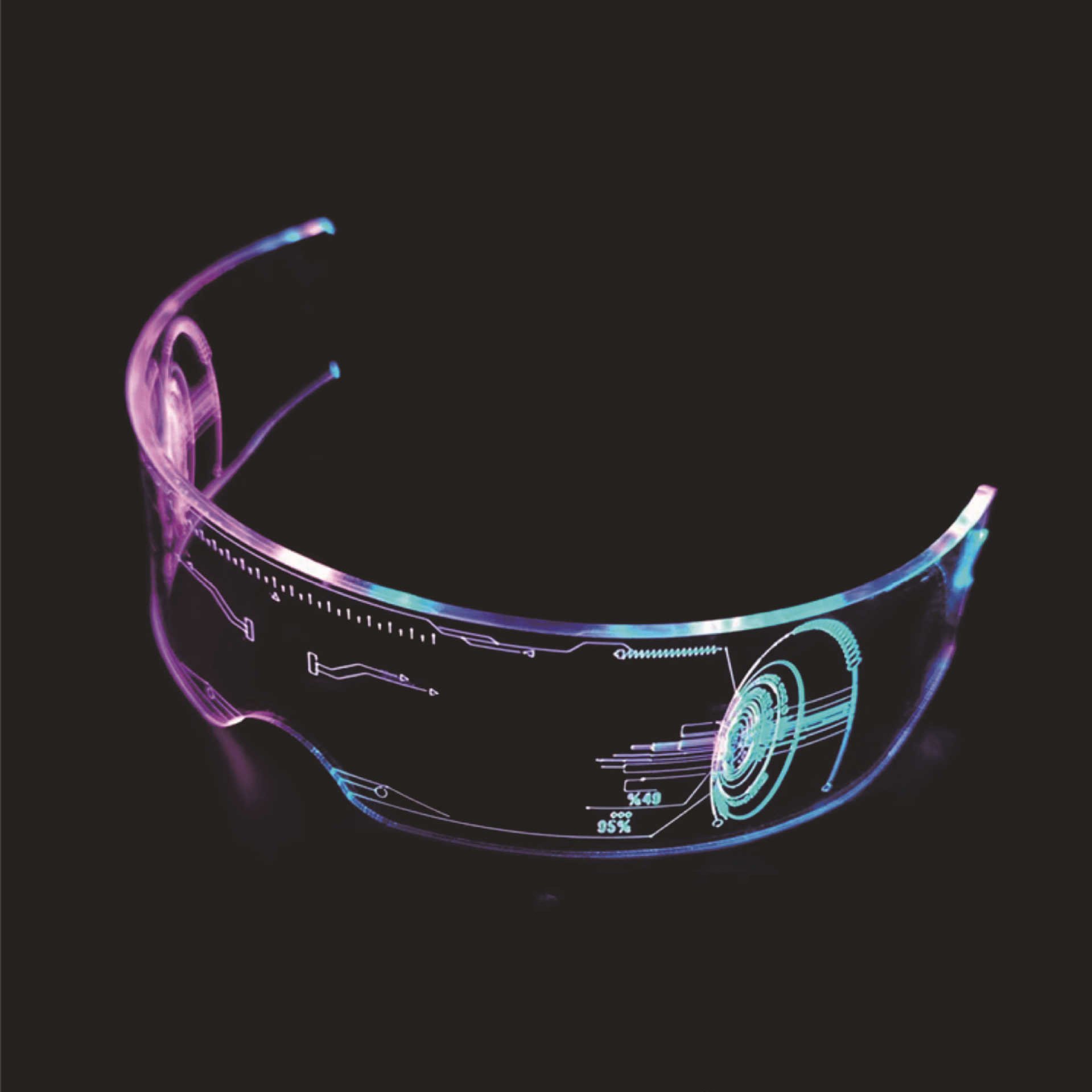 Nicro El Wire Neon Party Luminous Halloween Decoration Costume Party Supplies Decoration Led Glasses Light Up DJ