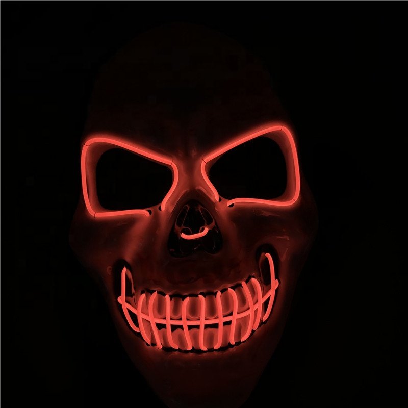 Hot New Product Led Light Mysterious Halloween led Mask Halloween Bleeding Scream Ghost Mask