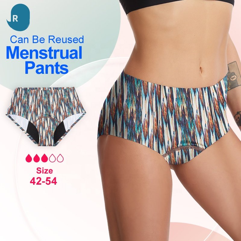 Wholesale 4 layer leak proof Ladies Seamless Menstrual Pant Period Pants Reusable Washable Menstrual Panties