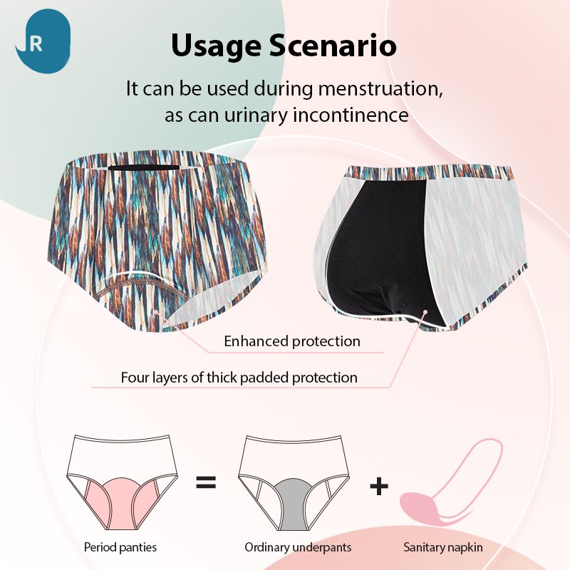 Wholesale 4 layer leak proof Ladies Seamless Menstrual Pant Period Pants Reusable Washable Menstrual Panties