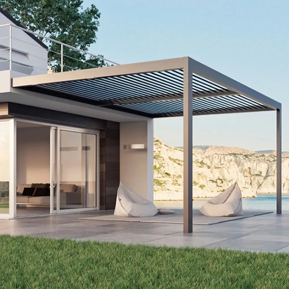 Chinese garden gazebo pavilion outdoor waterproof aluminum gazebo remote control pergola other tent
