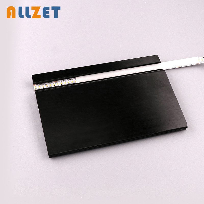 Allzet aluminum led light wall black skirting baseboard