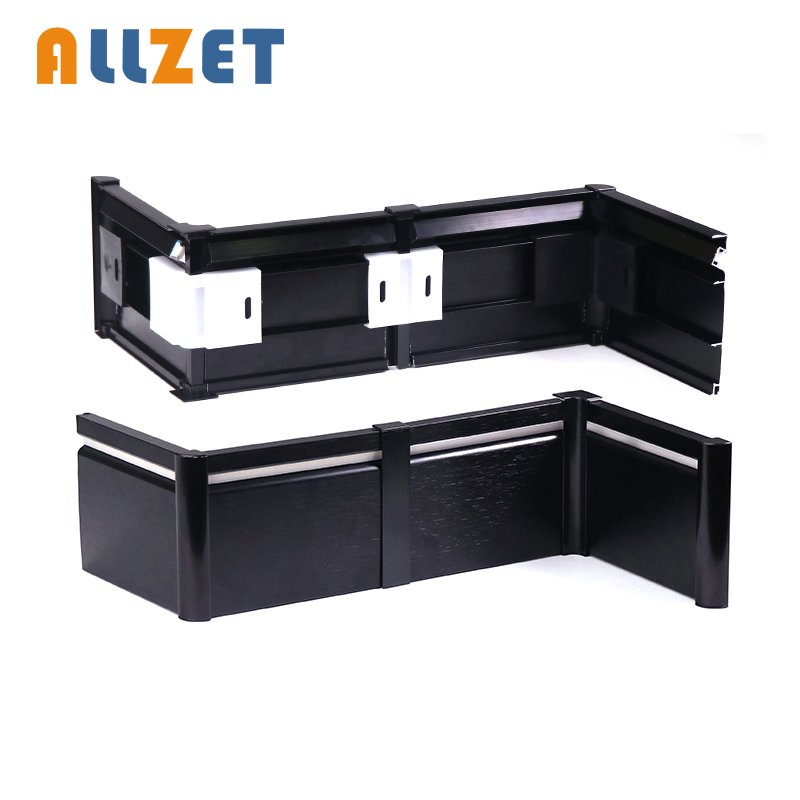 Allzet aluminum led light wall black skirting baseboard