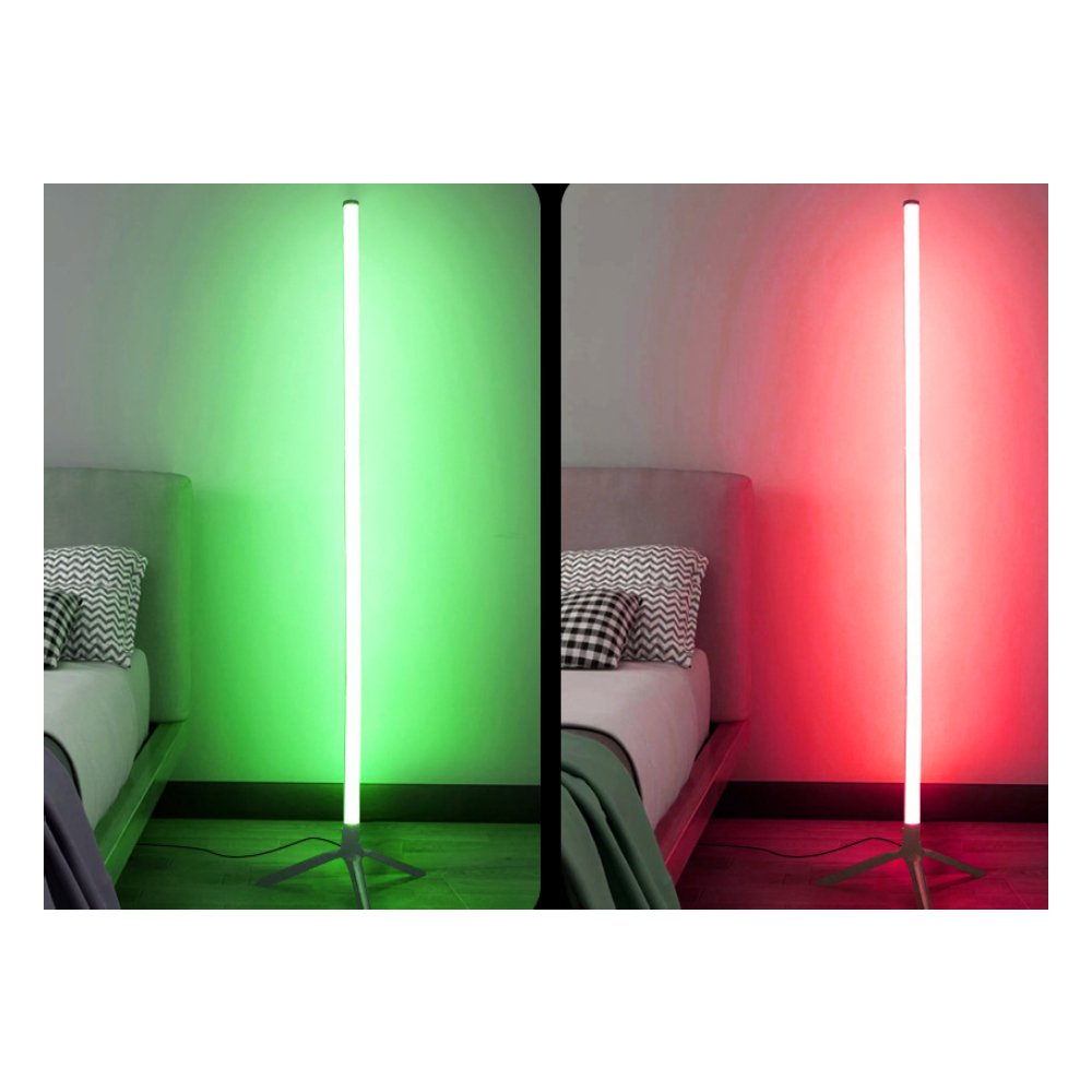 Indoor Home Decor Smart Corner Floor Standing Standard Lamp Lighting Modern Standing Floor Light Floor Music RGB LED Tube